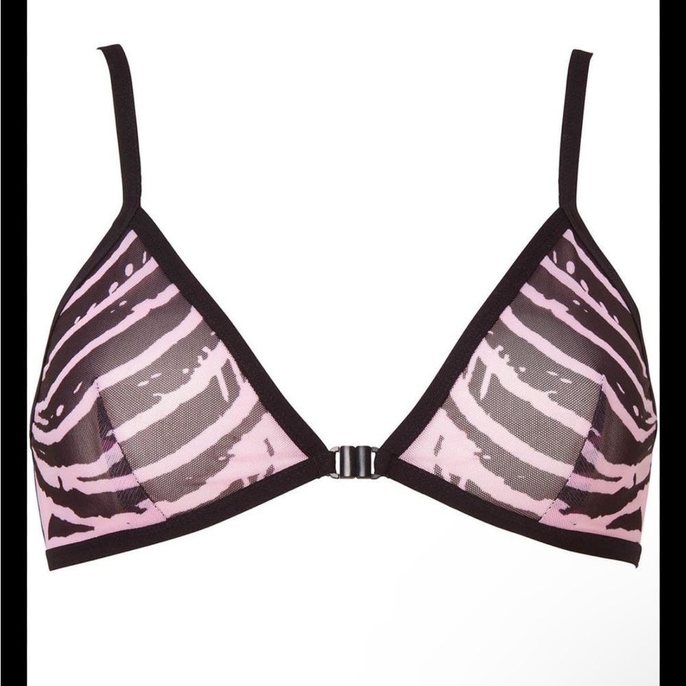 Killstar Avril Lavigne strumming mesh bra pink used large